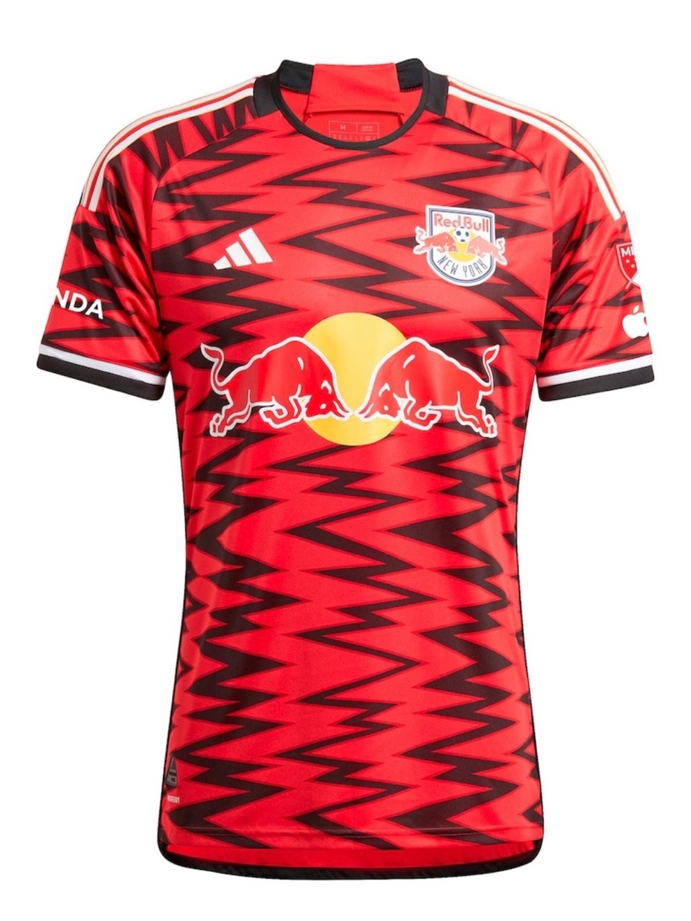 adidas Men’s Red and Black New York Red Bulls Graphic Jersey